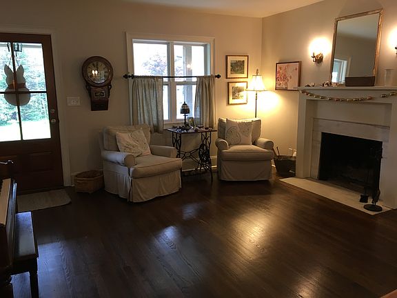 Living room with fireplace