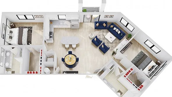 Windmill | 2 Bed / 2 Bath Windmill | 2 Bed / 2 Bath