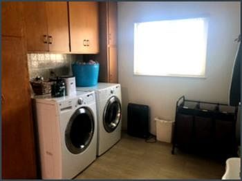 This shows about half of the laundry room.