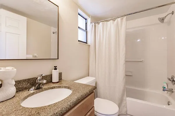 Full Bathroom 2
Air conditioning, body soap, cleaning products, conditioner, hair dryer, heating, hot water, shampoo, shower gel.