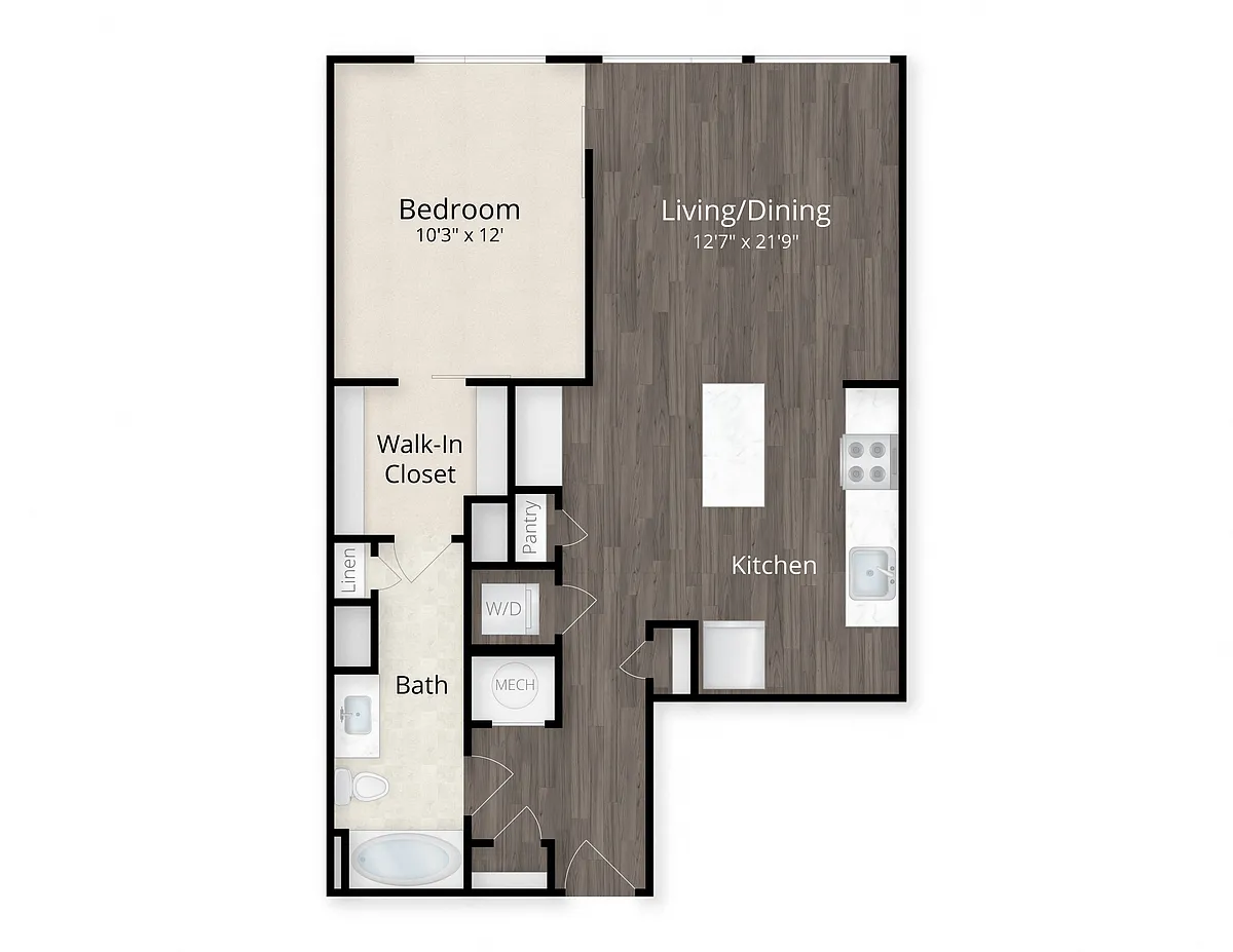Floor plan One Bedroom