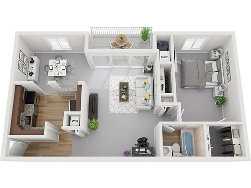 Floor plan 1 Bedroom 1 Bath Renovated