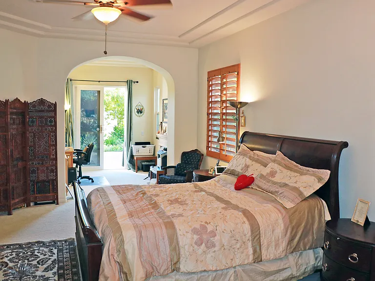 Downstairs Master Bedrooms like this are hard to find--stays cool in summer! See next photo.