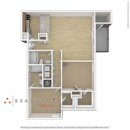 Floor plan Two Bedroom Two Bathroom