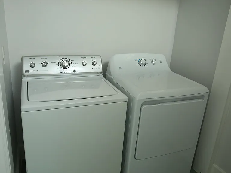 Washer and dryer.