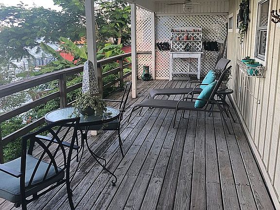 Long deck for relaxing