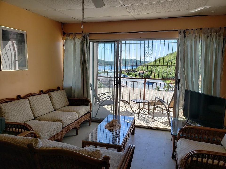 Living Room with View of Water Island.