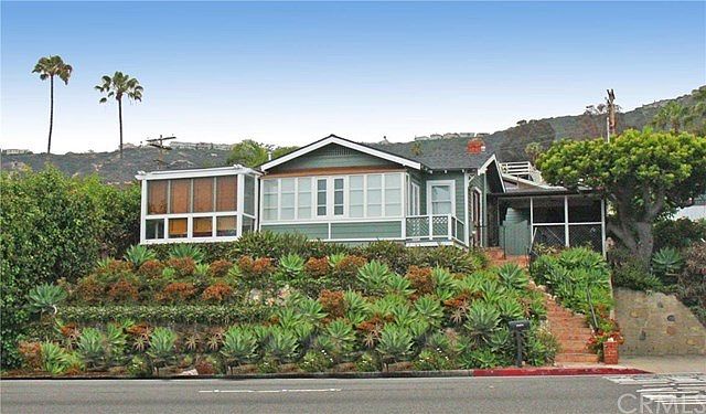 Front of the house, looking up from Pacific Coast Hwy
