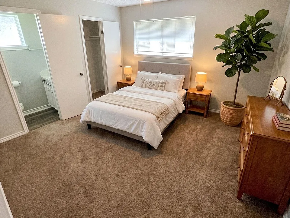 Master bedroom. Virtually staged