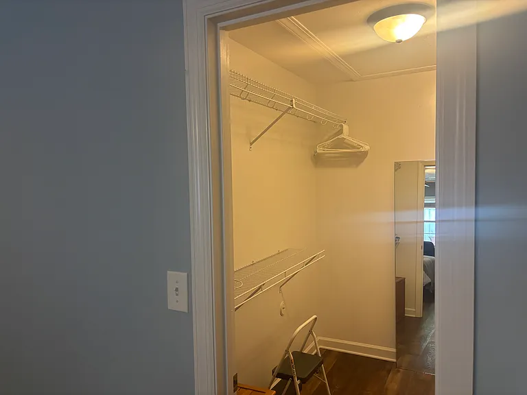 Your walk-in closet with mirror