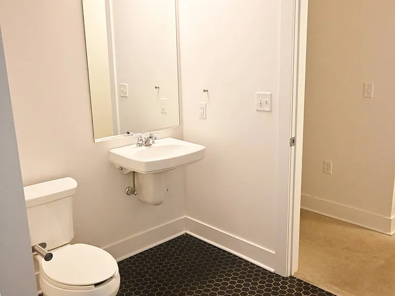 Bathroom view at The Sawyer.