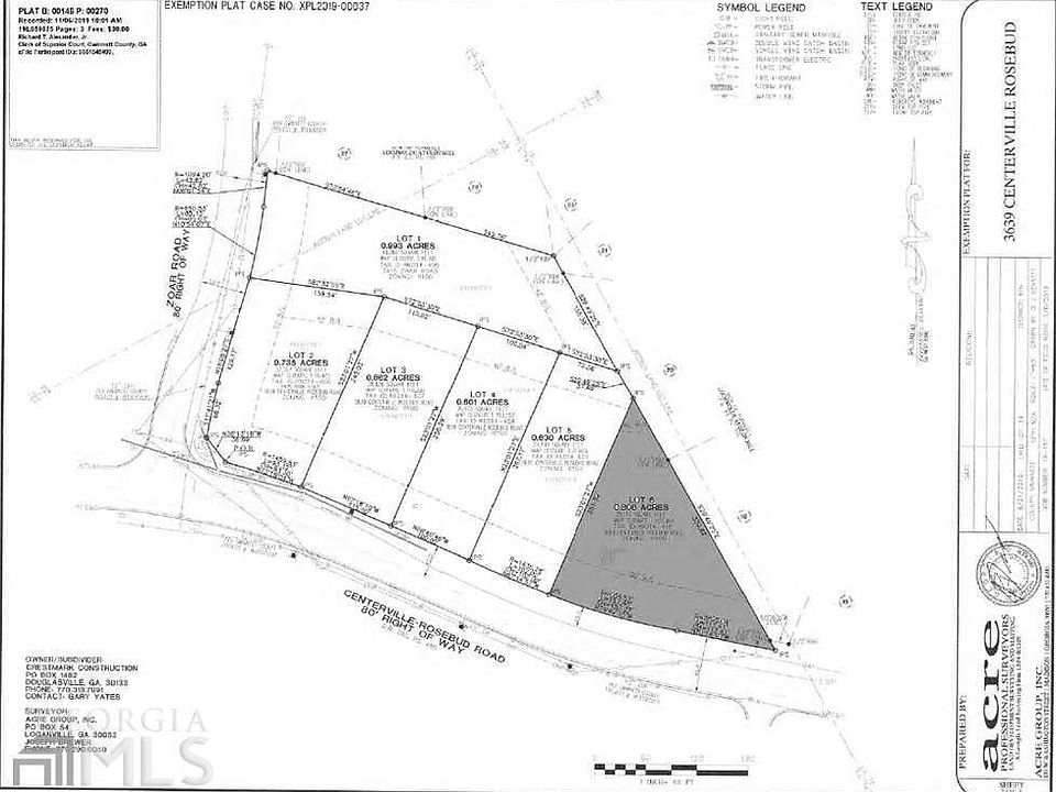 3599 Centerville Rosebud Rd SW LOT 6, Snellville, GA 30039 MLS