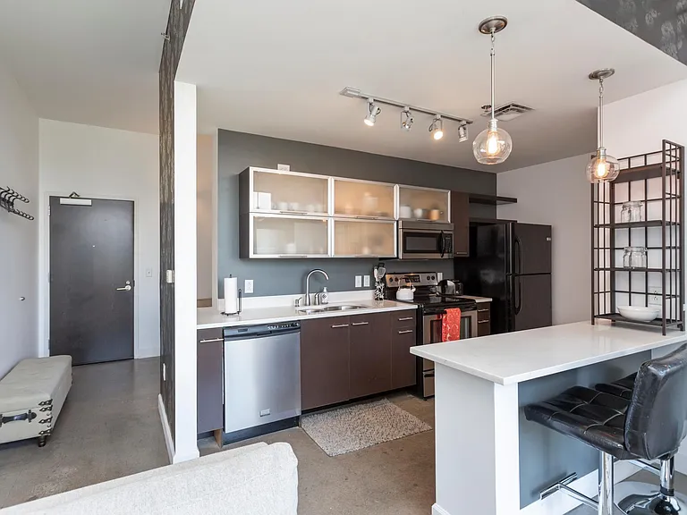 Kitchen with island