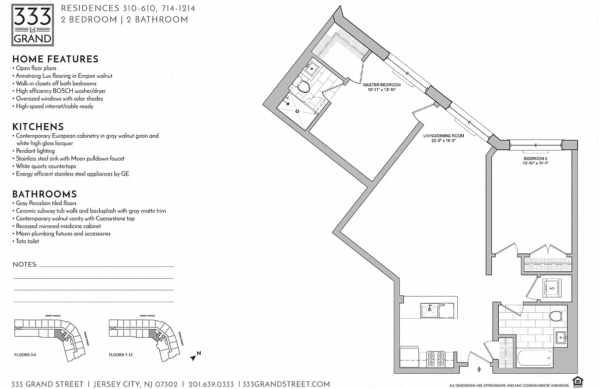 Floor plan 333 GRAND - 2 BEDROOM FLOOR PLAN AH