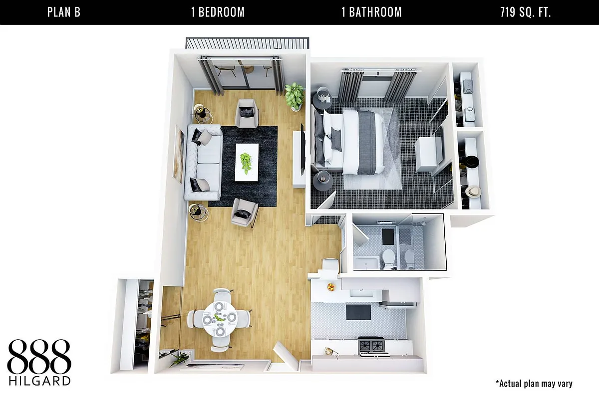 Floor plan 1+1 Furnished