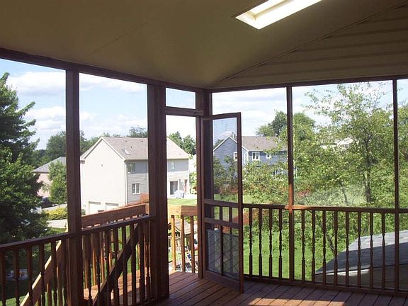 Covered deck w/ skylights
