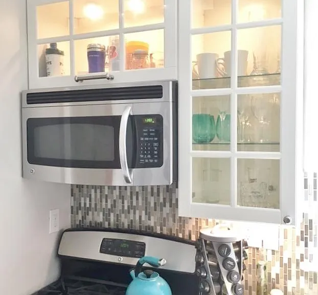 Back-lit glass cabinets