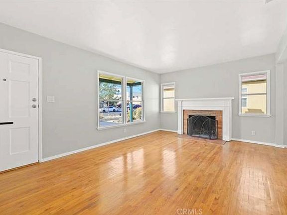 Living room and fireplace