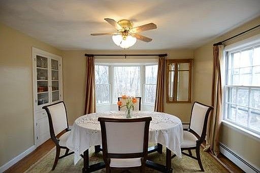 Dining room with Pond View