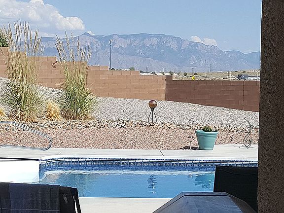 Swimming pool and mountain view