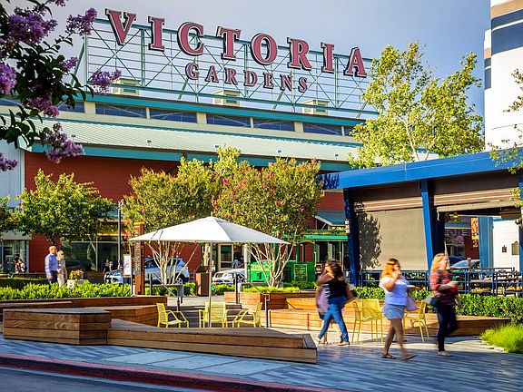 Across the street from Victoria Gardens