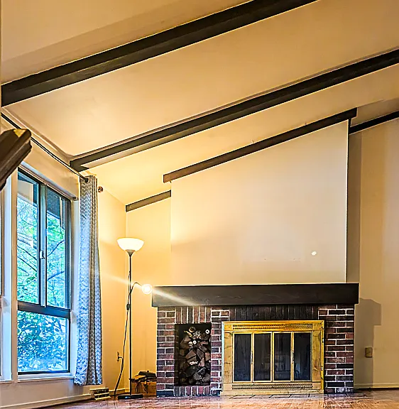 Main level Family room with fireplace
