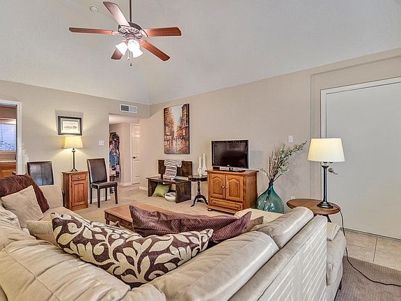 Living Room w/ Vaulted Ceiling