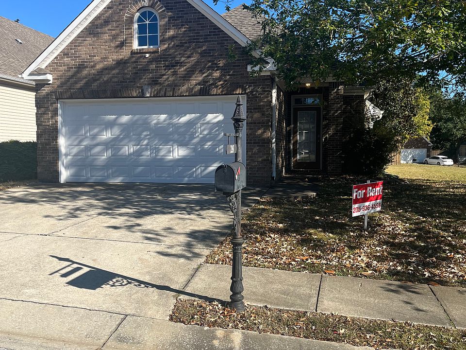 Front view, 2 car garage with front entrance