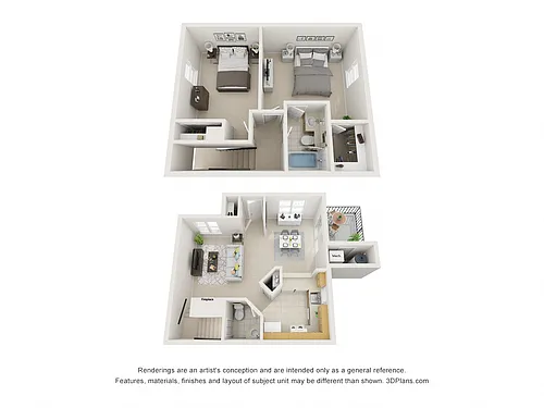 Floor plan 2 Bed E Royal Oaks