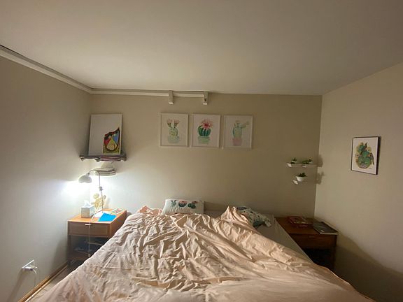 King Size bed WITH two side tables!