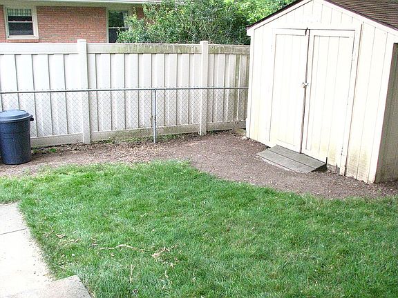 Part of backyard, large shed