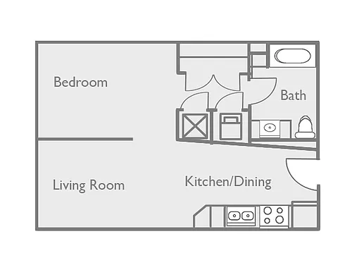 Floor plan Studio S1 - S2