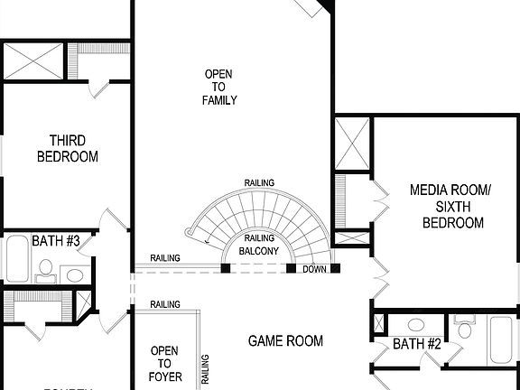 Remington 2F w Media Second Floor Plan