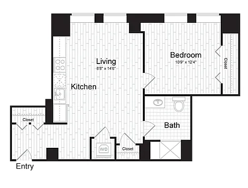 Floor plan 1 BR D