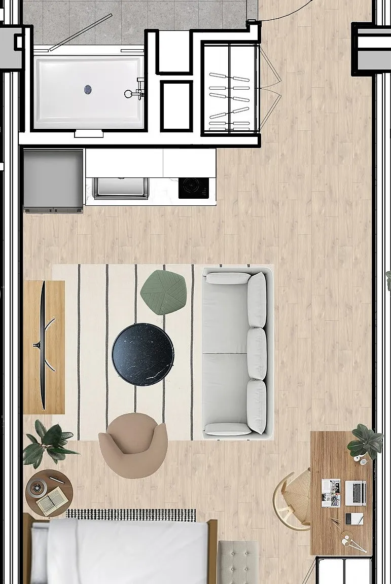 Studio, 299 sqft, $2,100 — Photo 4