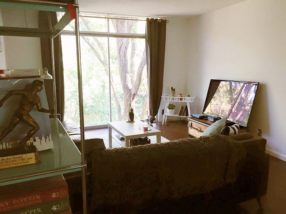 Large window in living area provides plenty of natural light