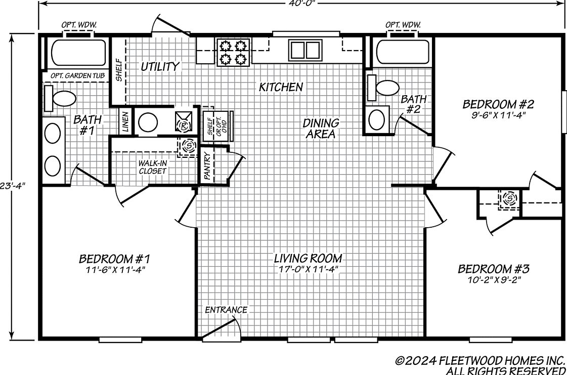 3 Bed 2 Bath Home - The Egret Plan, Oakstead, Pensacola, FL thumbnail 3
