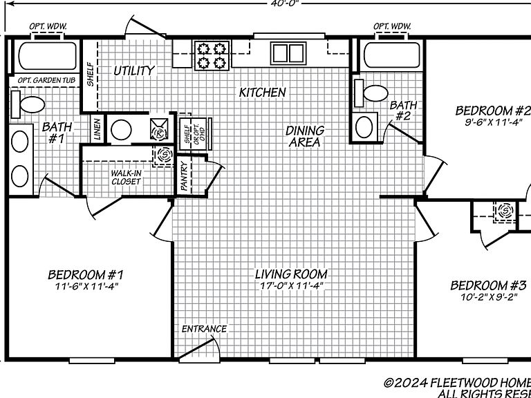 3 Bed 2 Bath Home - The Egret Plan, Oakstead, Pensacola, FL thumbnail 2
