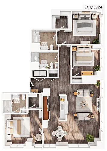 Floor plan 3 bedroom