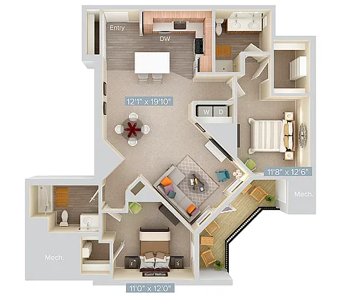 Floor plan B13-C1-1245