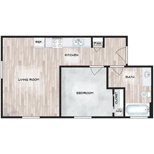 Floor plan A1 13th Street