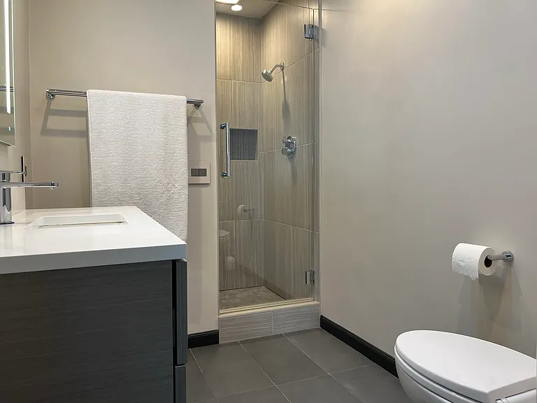 Remodeled bathroom on suite with Primary bedroom