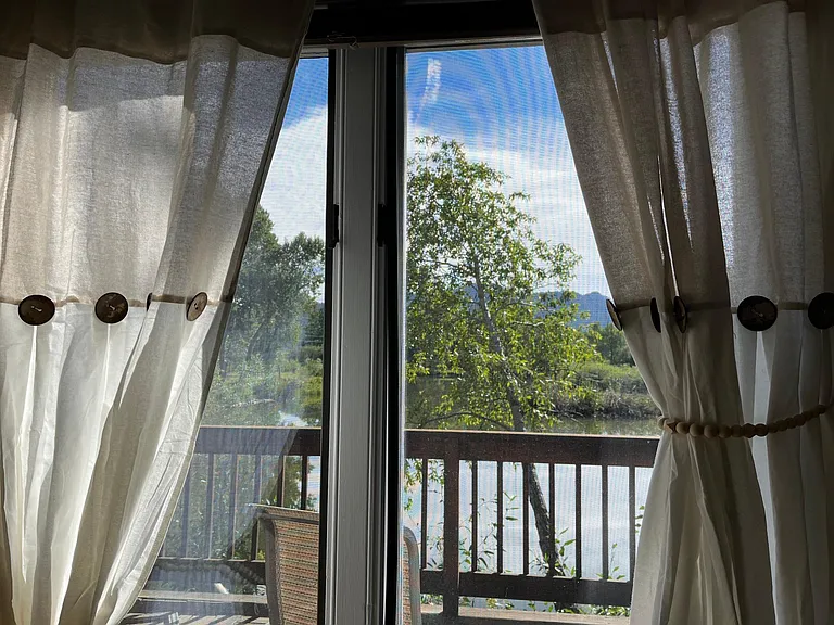 Family room pond view