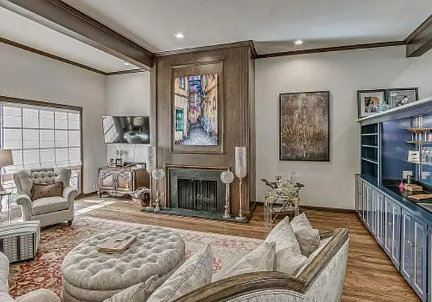 Living Room with High Ceilings