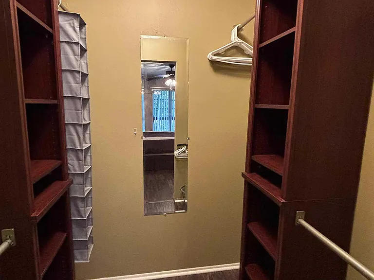 Spacious master walk-in closet