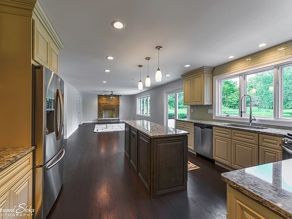 Eating area open to family room.