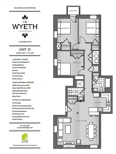 Floor plan Three Bedroom