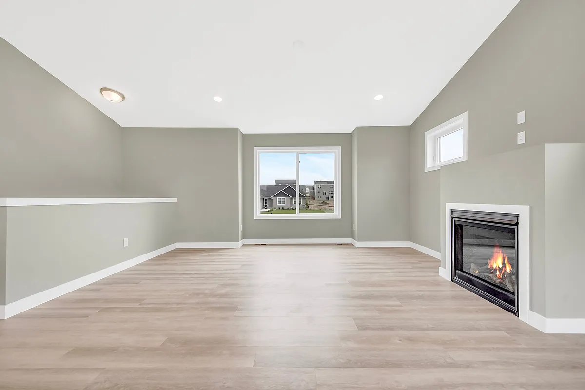 Living Room With Cozy Fireplace. - 445 Alex Ct