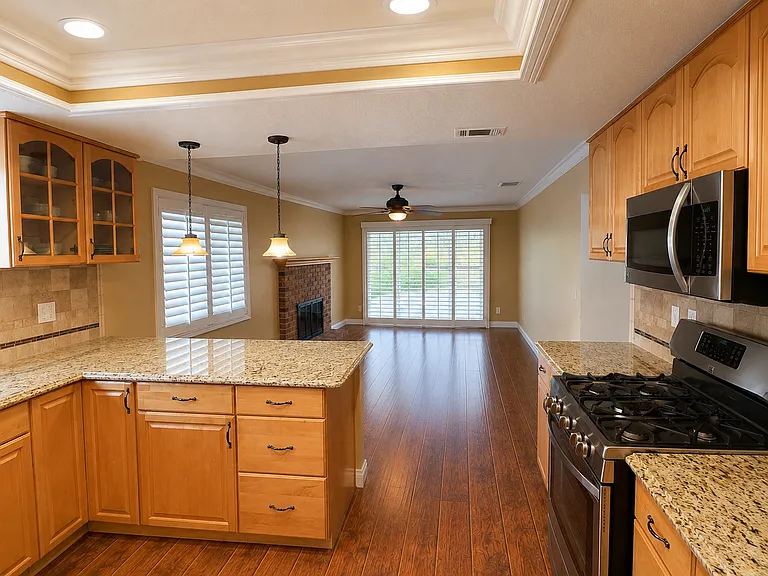 Kitchen & family room
