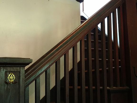 looking upstairs